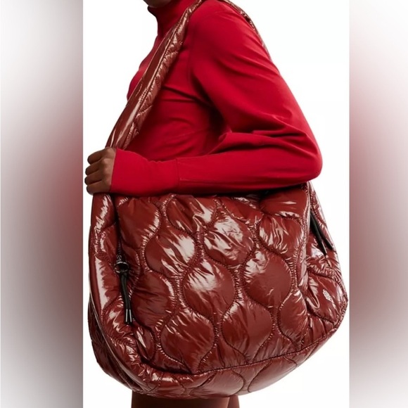 FP Movement Surplus Shine Quilted Bag in Nutshell Brown $98 Retail NWT - Picture 2 of 7